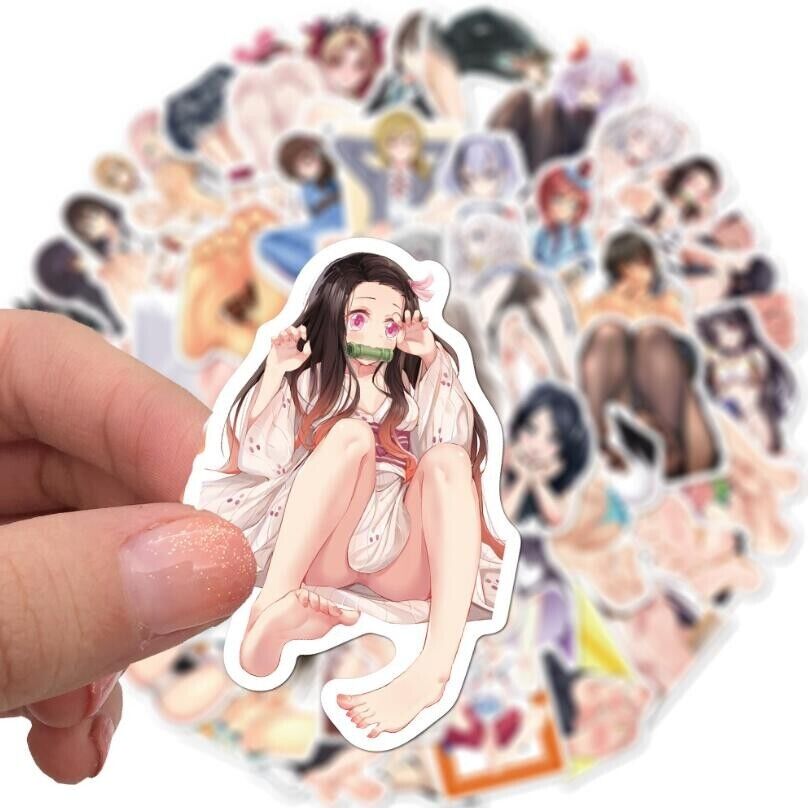 50Pcs Anime Bunny Girl Sexy Foot Waifu Stickers - Waterproof & Durable