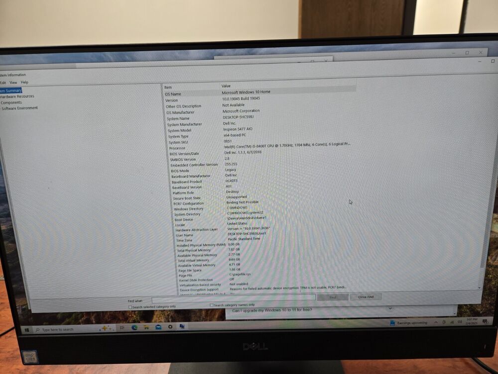 Dell Inspiron 5477 AIO 24" Touchscreen FHD Desktop PC
