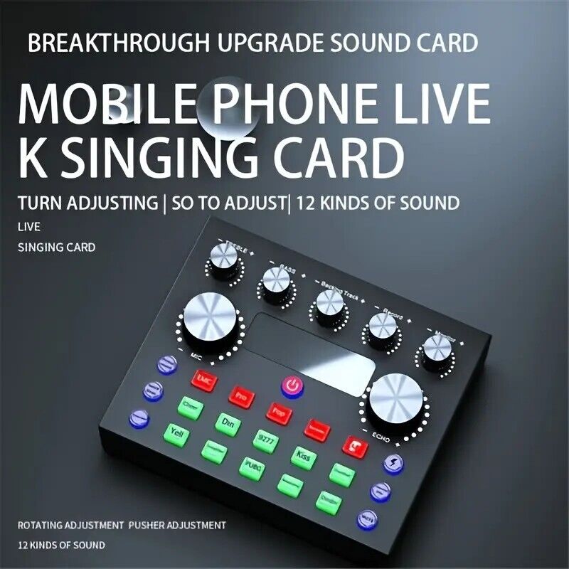 High-Quality USB External Sound Card for Live Broadcasts