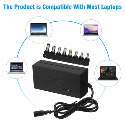 96W Universal Laptop Charger Adapter | 12-24V Adjustable Power Supply