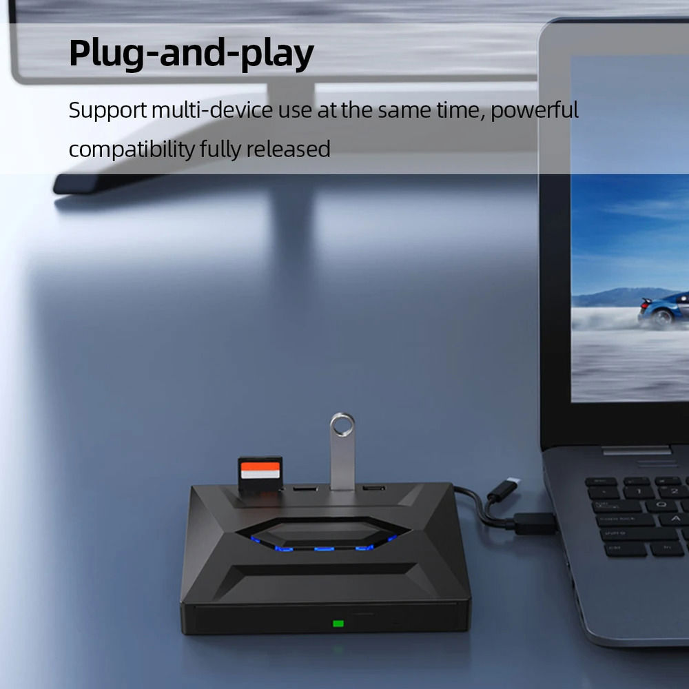 High-Speed External CD/DVD Drive with USB 3.0 for Windows PCs