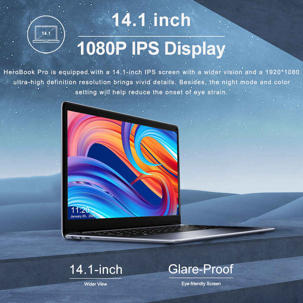 CHUWI 14.1" Laptop with Intel Celeron, 8GB RAM, 256GB SSD - Natural Gray