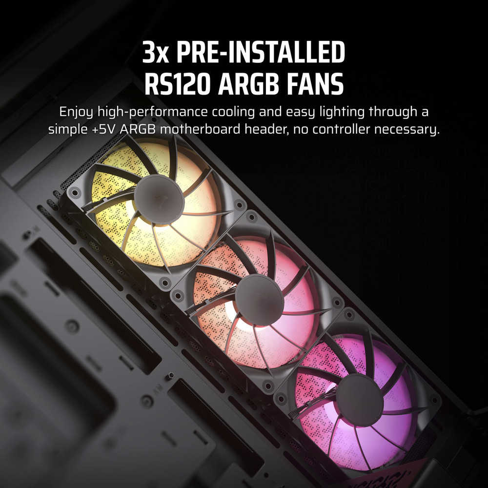 CORSAIR 3500X ARGB ATX Mid-Tower Gaming PC Case - Black