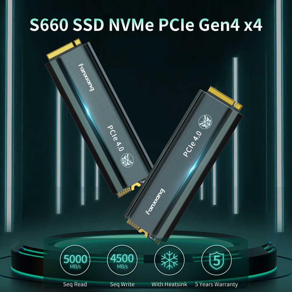 Fanxiang 2TB M.2 NVMe SSD with Heat Sink PCIe 4.0 | High-Speed Internal Storage