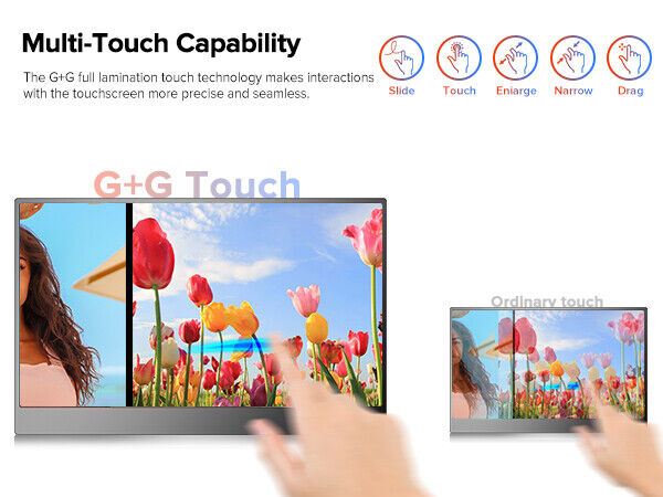 15.6" Touchscreen HDR Portable Monitor with IPS 2K Resolution