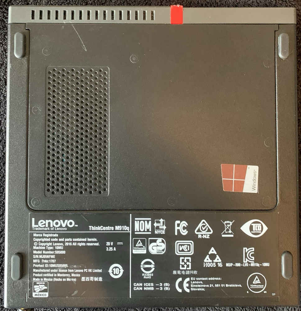 Lenovo M910Q Tiny Desktop PC - 7th Gen i7, 3.00GHz, 2TB NVMe + 512GB SSD, Windows 11