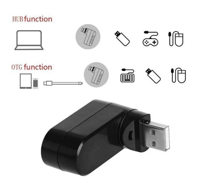 3 Port USB 3.0 Hub Splitter for Enhanced Connectivity