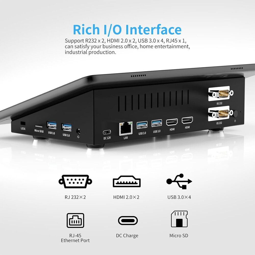 10.1 Mini PC with Intel Celeron J4125, 8GB RAM, 128GB SSD, Windows 11 Pro