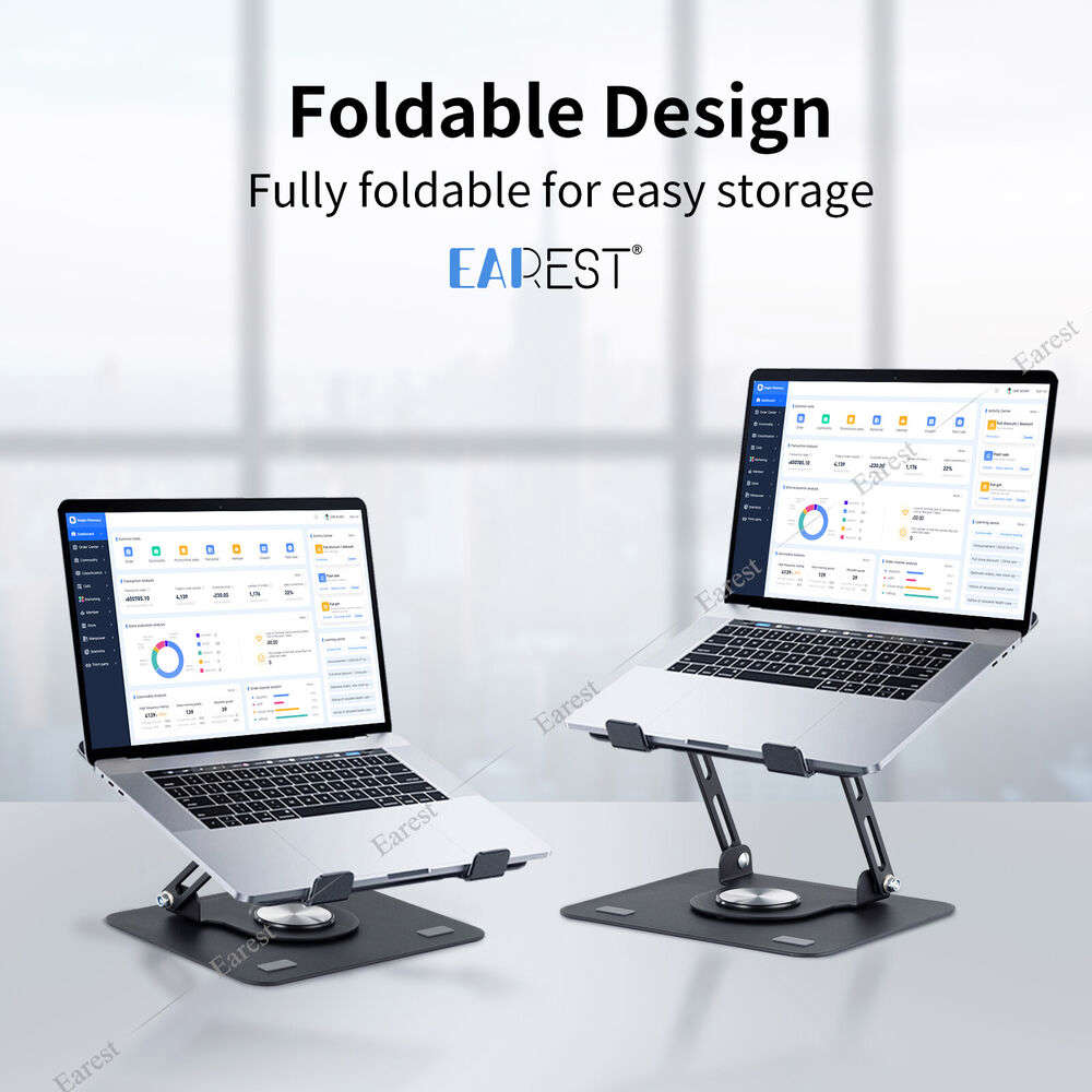 360° Rotating Adjustable Metal Laptop Stand - Ergonomic and Durable
