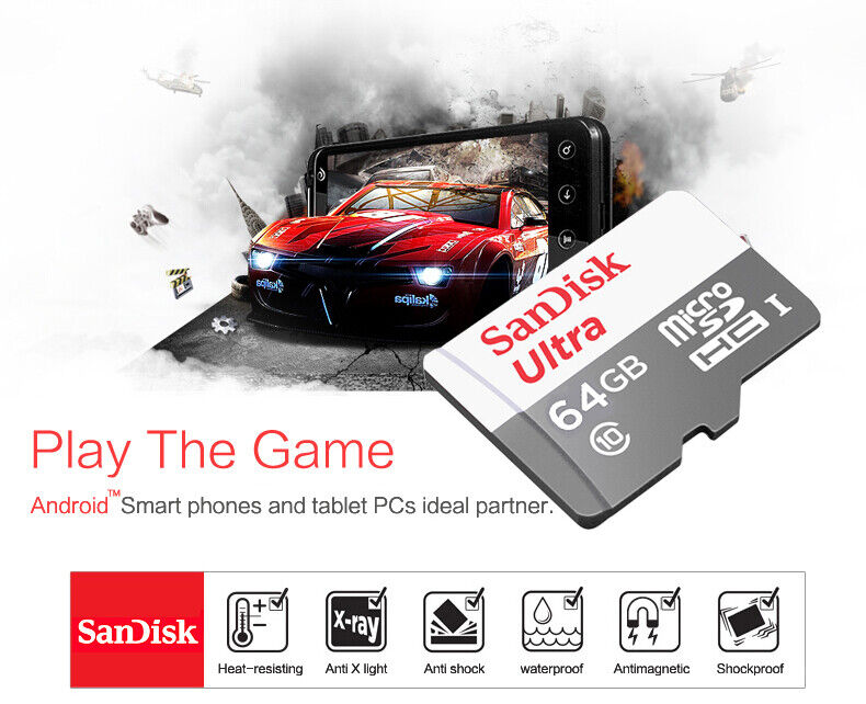 SanDisk Ultra MicroSD Cards with Reader - 16GB to 256GB