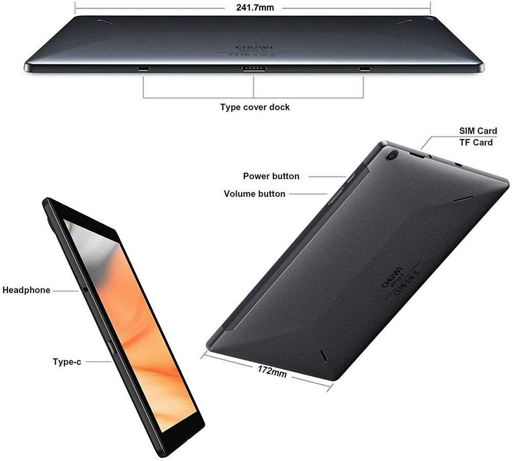 CHUWI Hipad X 10.1" Octa Core 6GB RAM, 128GB Storage Android Tablet with 3-in-1 Keyboard Laptop