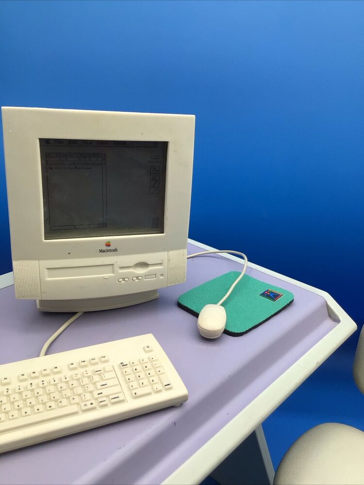 Vintage American Girl Brand Apple MacIntosh Mini Computer with Working Chair