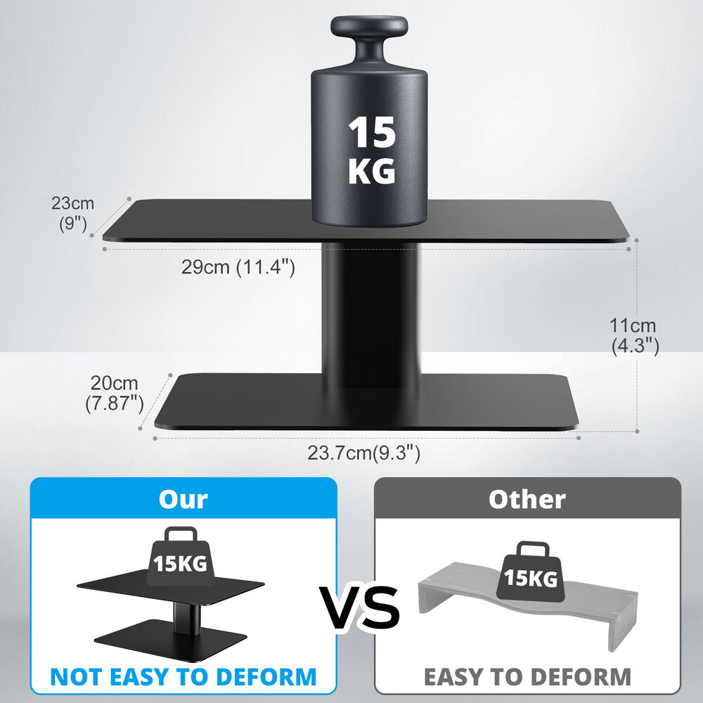 Heavy-Duty Adjustable Metal Monitor Stand for TV, PC, and Laptop