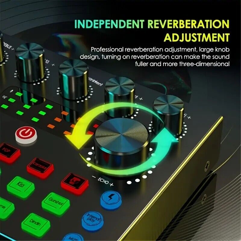 High-Quality USB External Sound Card for Live Broadcasts