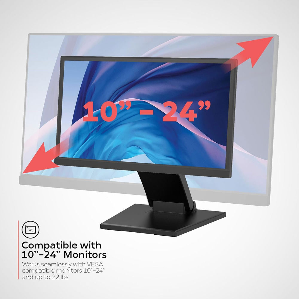 Adjustable Foldable Monitor Stand for 10-24 Inch Displays