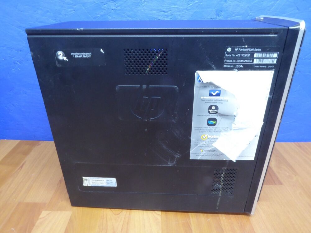 HP Pavilion P6754Y PC Tower - AMD Athlon II X4 640 3.0GHz, 8GB RAM, 1TB HDD, Windows 7 Home