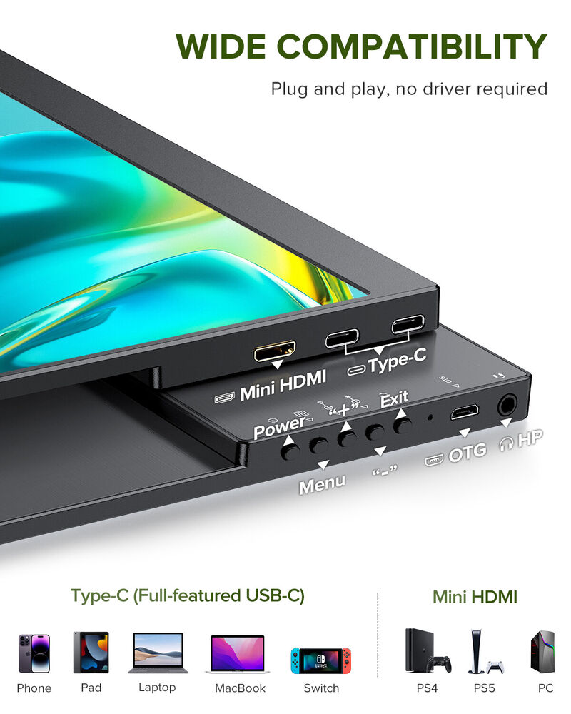 14.3" 3:2 2K 1440P Gaming IPS HDR Portable Monitor with HDMI & USB-C