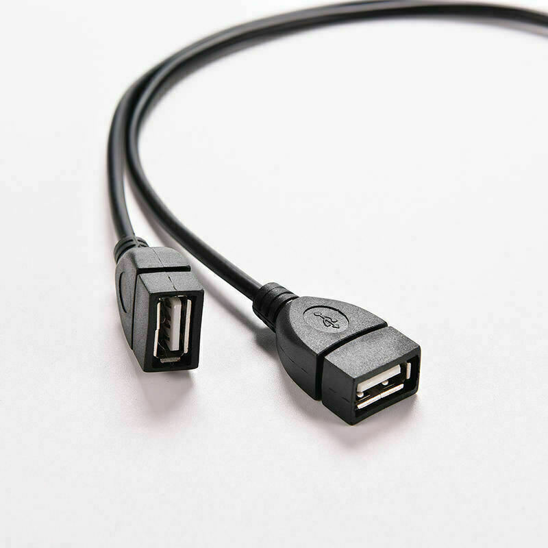 USB 2.0 A Male to Dual Female Y Splitter Hub Adapter Cable