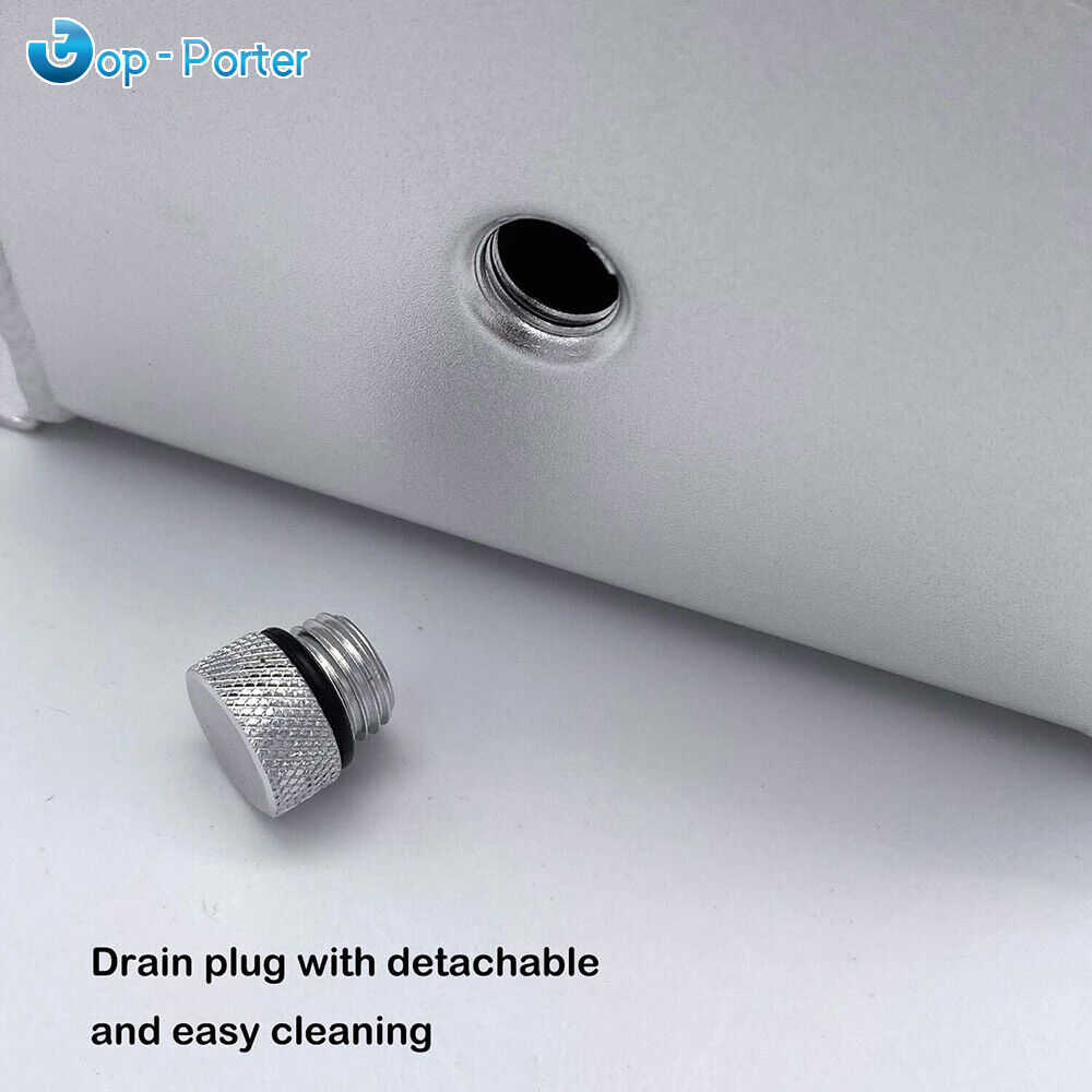 1L Aluminum Radiator Coolant Overflow Bottle - Universal Fit