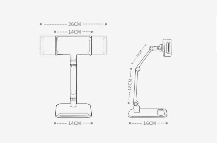 16 Inch Metal Portable Monitor Stand with Universal Expandable Display