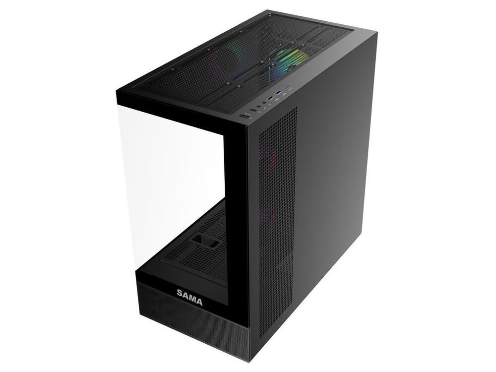 Sama Neview 4361 Black ATX Mid Tower Gaming PC Case with 3 x 120mm ARGB Fans