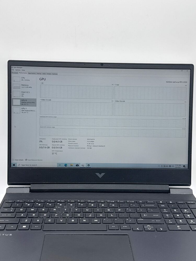 HP Victus Gaming Laptop with Ryzen 5 7535HS, 8GB RAM, 512GB SSD