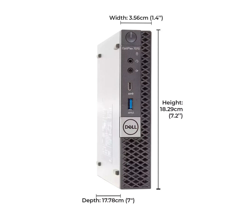 Dell OptiPlex 7070 Micro Desktop with Intel i5-9500T, 32GB RAM, 512GB NVMe SSD