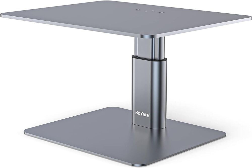 Heavy-Duty Adjustable Metal Monitor Stand for TV, PC, and Laptop