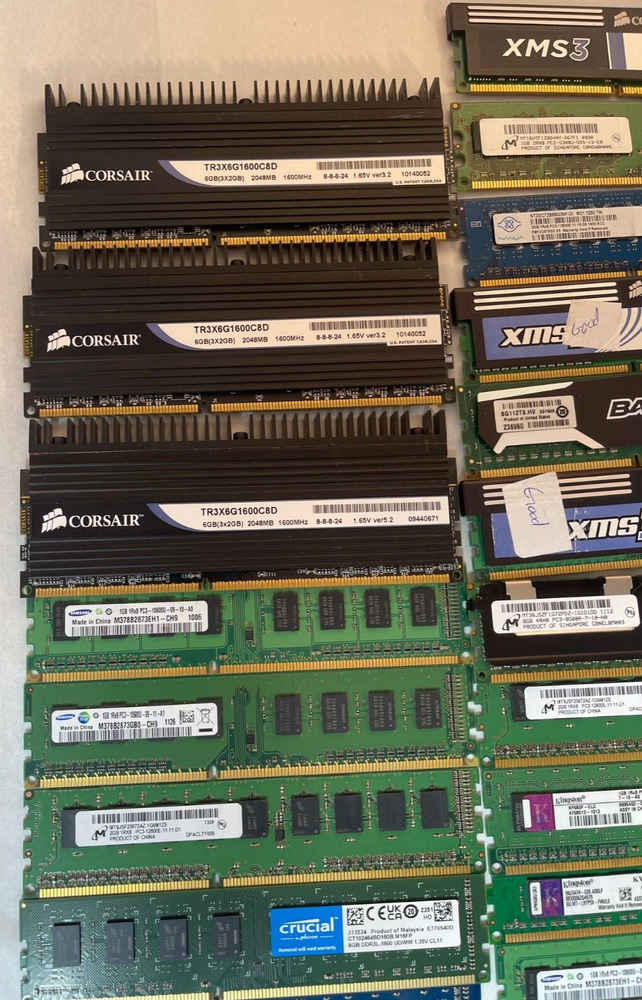 46-Piece Assorted DDR2/DDR3/DD4 RAM Memory Kit