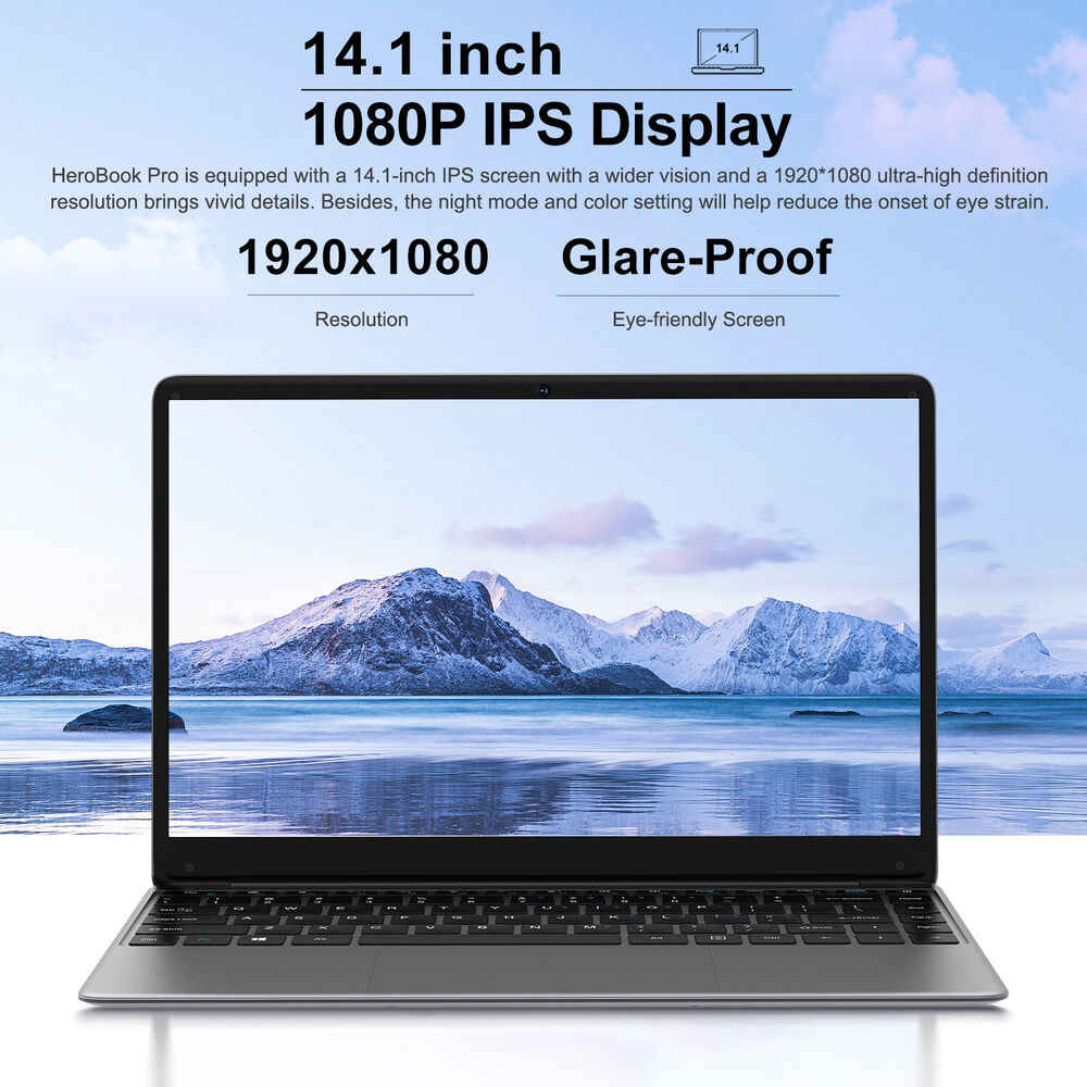 CHUWI 14.1" Laptop - Intel Celeron 2.8GHz, 8GB RAM, 256GB SSD, HDMI - Gray