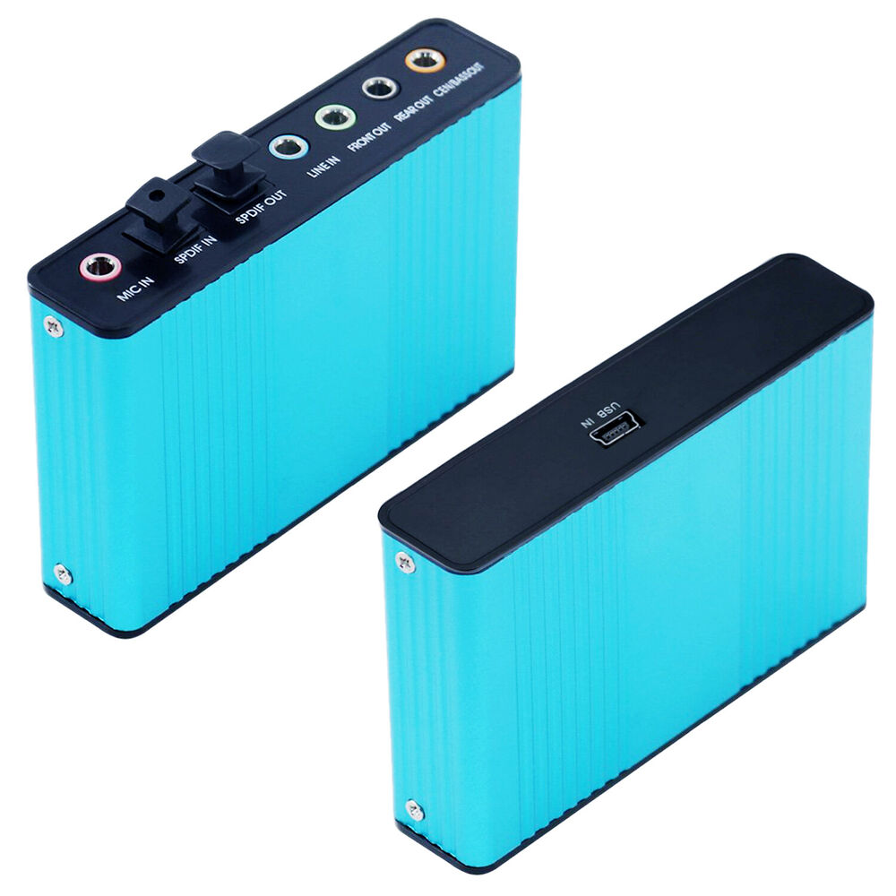 6 Channel 5.1 USB Sound Card Adapter with Optical Audio for Laptops and Notebooks