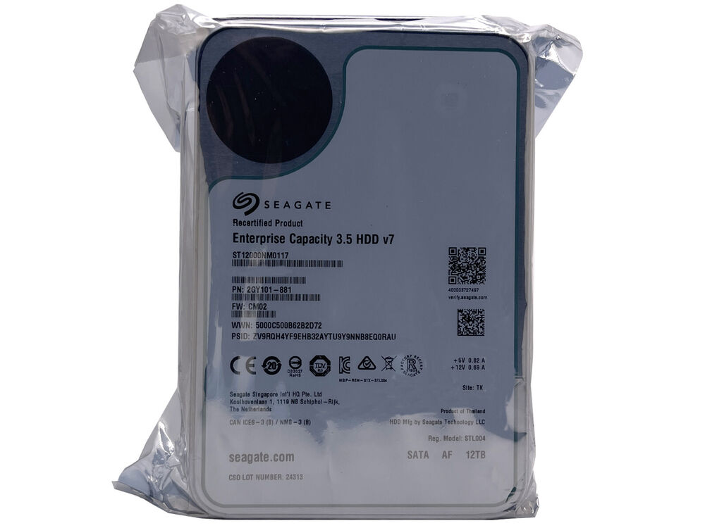 Seagate ST12000NM0117 12TB High-Capacity Enterprise Hard Drive