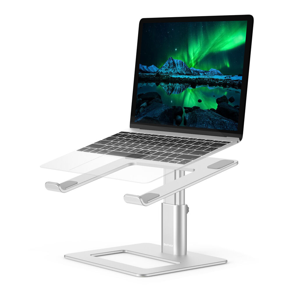 Ergonomic Aluminum Laptop Stand for Desk, Adjustable Holder 10-16