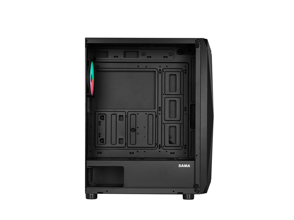 Sama 3313 Black USB 3.0 Tempered Glass Micro ATX Tower Gaming Case