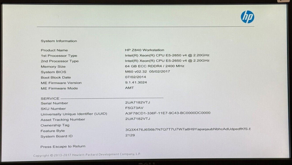 HP WorkStation Z840 Dual Xeon E5-2650v4 24-Core Workstation