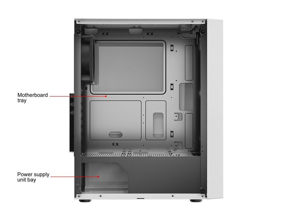 White USB 3.0 Steel/Tempered Glass ATX Mid Tower Computer Case DIYPC DIY-S08-W