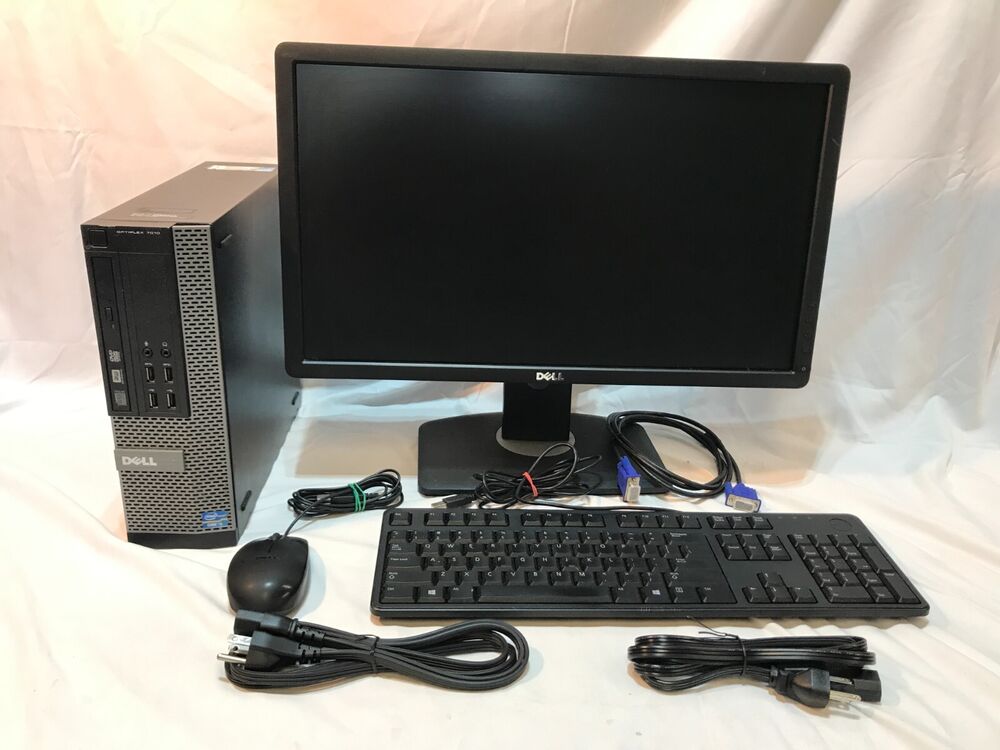 Dell 7020 i5 Desktop PC with SSD, 22" Monitor, Windows 7 Pro