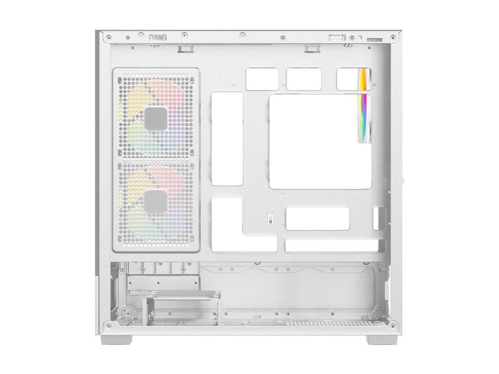 DIYPC ARGB-N1-W White USB 3.0/Type C Micro ATX Gaming Computer Case with Dual Temp Control