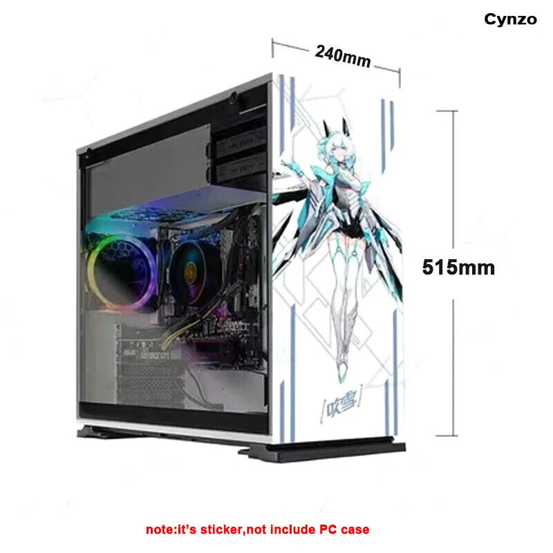 Customizable Anime Themed PC Case Decal