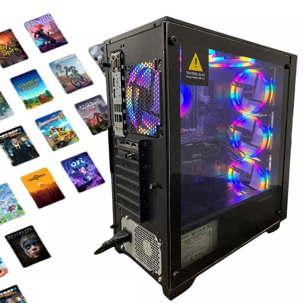High-Performance Gaming PC with RGB, i7, 64GB RAM, 1TB SSD, 3TB HDD