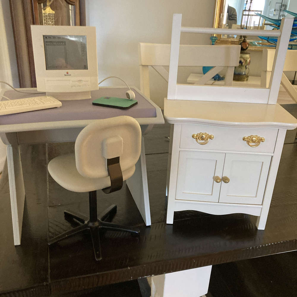 American Girl Computer Station and Dresser Toy Set
