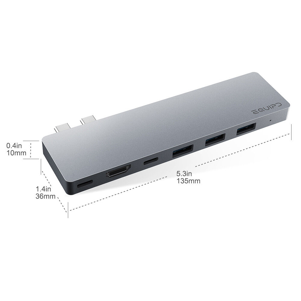Aluminum USB-C Hub with 4K HDMI, SD/TF Card Reader, and USB 3.0 for MacBook Pro/Air M1