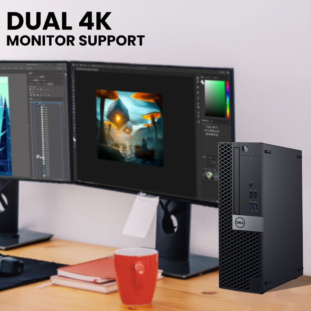 Dell High-Performance Desktop PC with Intel i7-6700, 64GB RAM, 2TB SSD