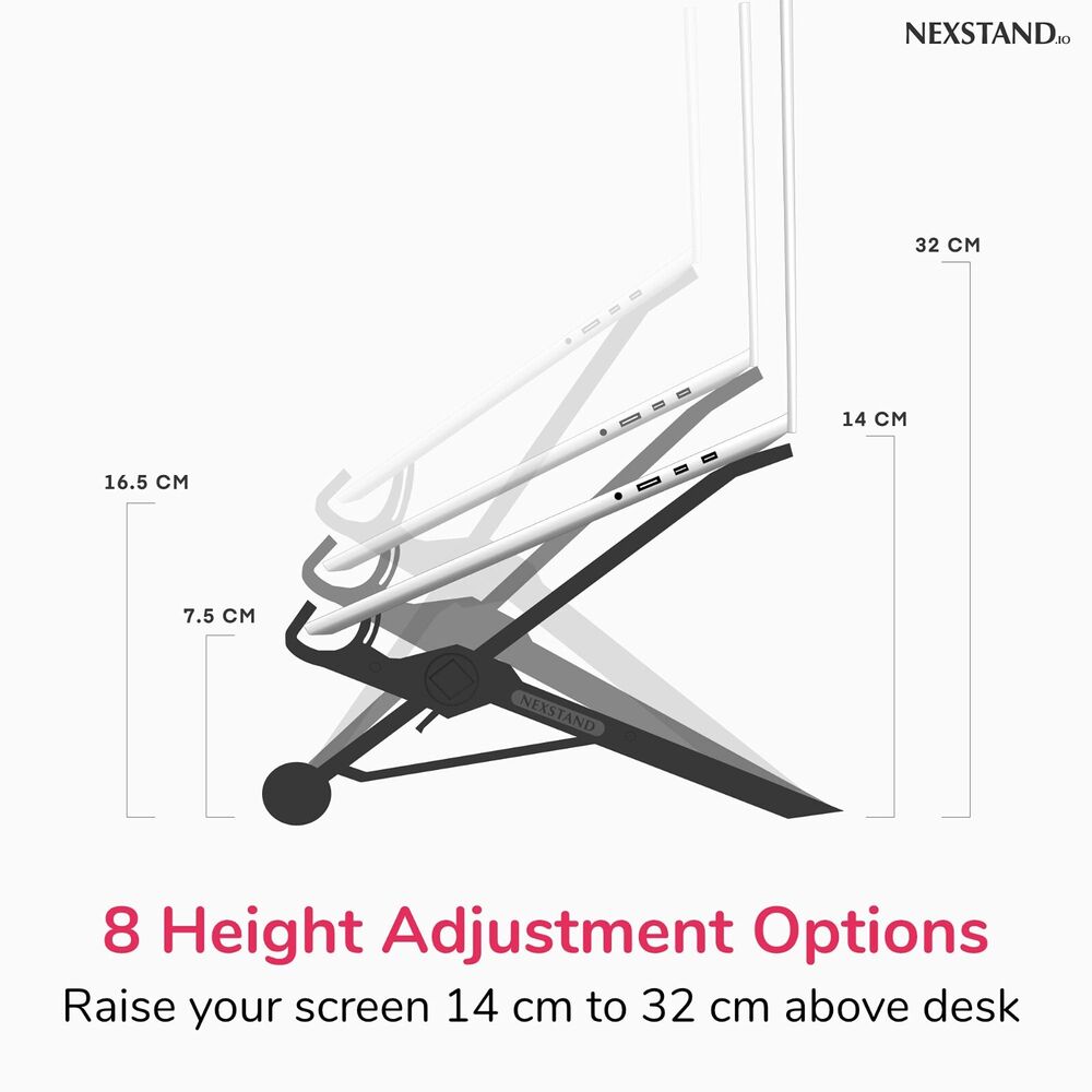 Nexstand K2 Laptop Stand - Portable, Height Adjustable, Folding for MacBook and Notebooks