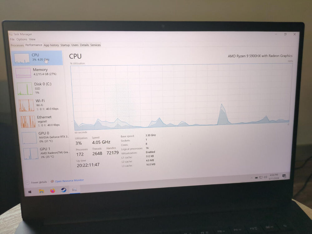 Razer Blade 14 Gaming Laptop with Ryzen 9, RTX 3080, 16GB RAM, 1TB SSD