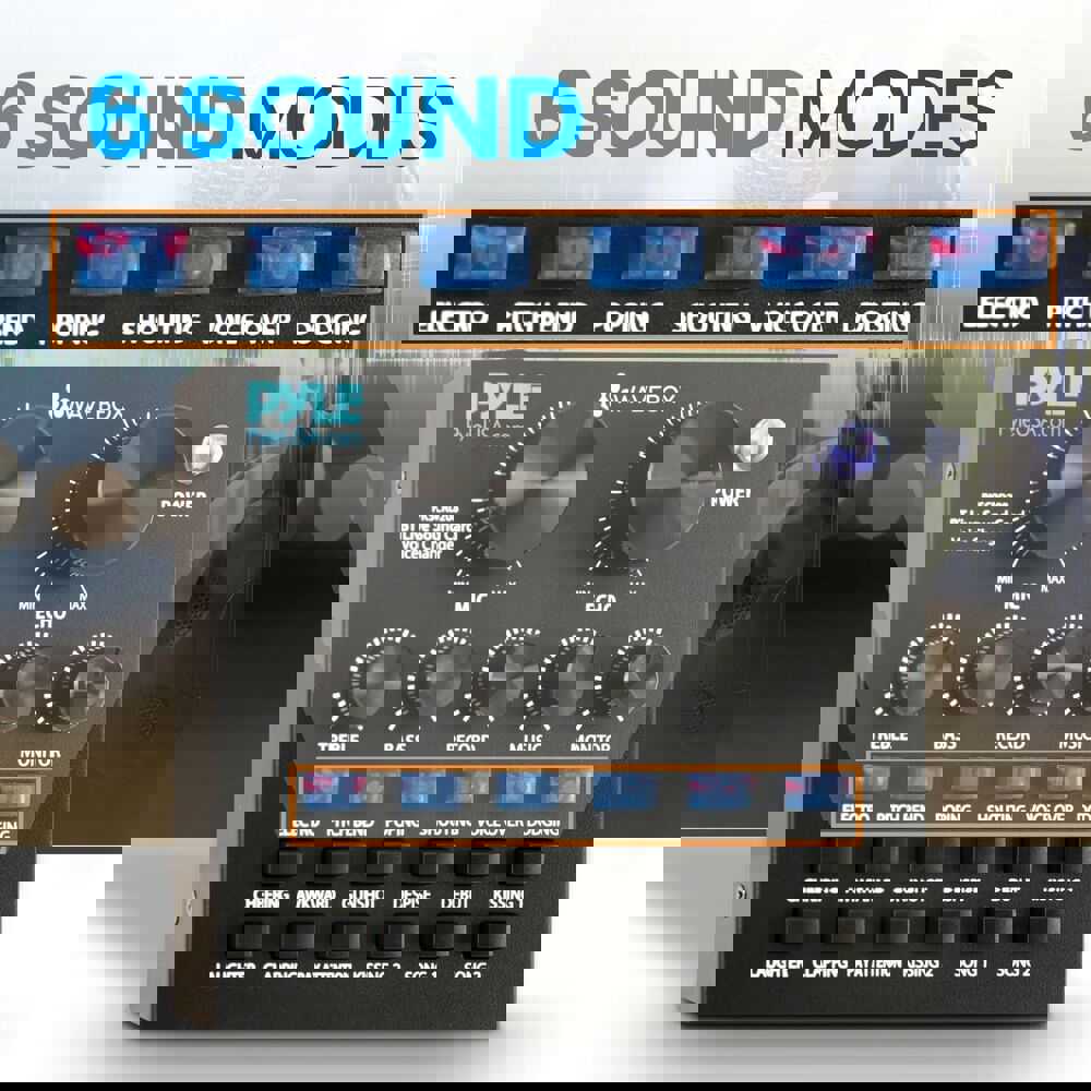 Pyle Bluetooth Voice Changer Mixer with Sound Effects