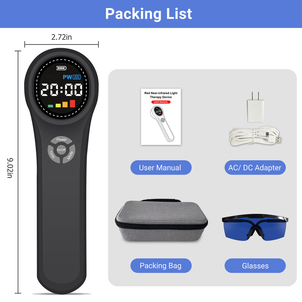 ZJZKTOP 1760mW Class IV Laser Therapy Device for Pain Relief