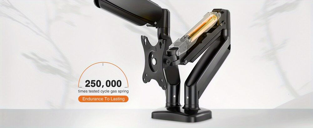 Adjustable Dual Monitor Stand with Swivel VESA Bracket and C Clamp