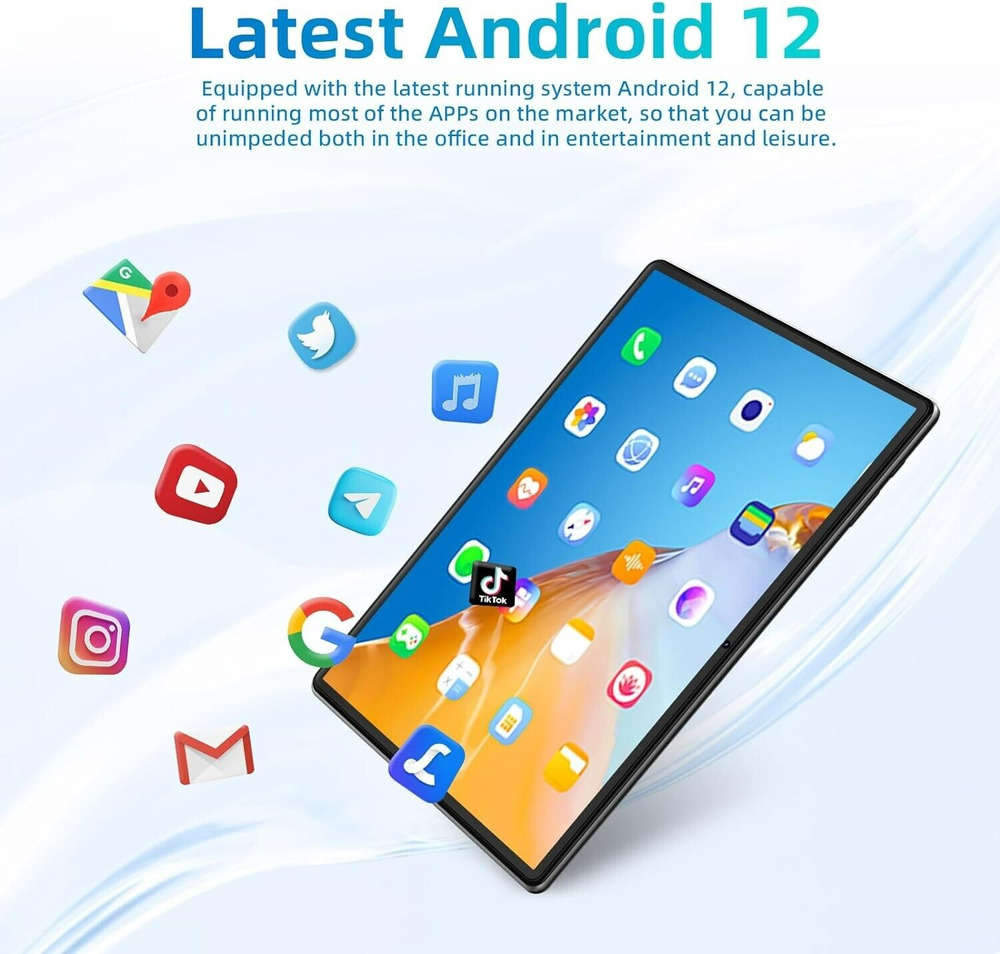 Android 13 Tablet T618 with 4GB RAM, 64GB Storage, Dual Camera, and 6000mAh Battery