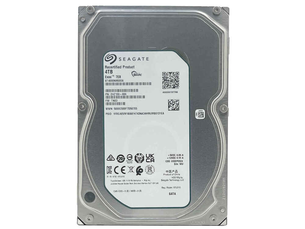 Seagate Exos 4TB 7200 RPM SATA 6Gb/s 3.5" Enterprise Hard Drive